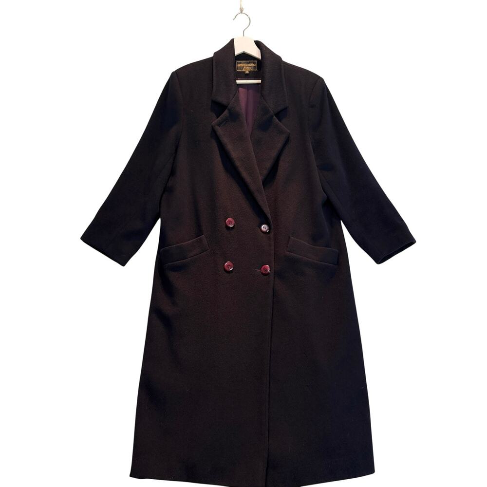 Vintage Kristen Blake Petite Peacoat Jacket Womens 12 Blue 100% Wool USA